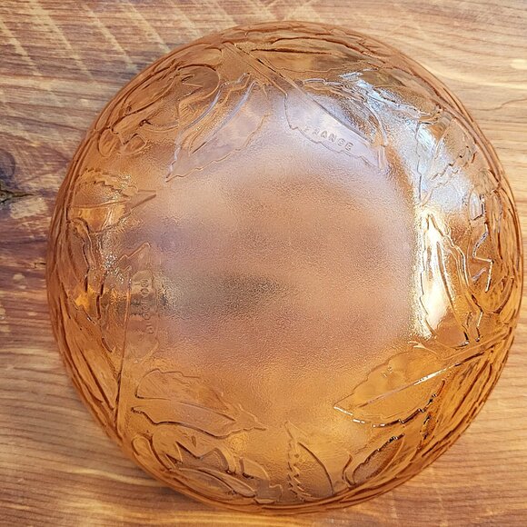 Vintage Arcoroc France Rosaline Pink Swirl Glass Salad Bowl 9" MCM Serving Bowl - Picture 3 of 10